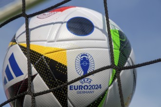 Symbolic image UEFA-EURO 2024: Close-up of the official match ball for the 2024 European Football