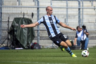 Football 3rd division, season 2024/25, matchday 4: Waldhof Mannheim vs. 1. FC Saarbrücken. Picture: