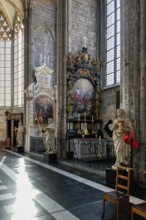 Gothic St. Nicholas Church, Lateral chapels, Ghent, Flanders, Belgium, Europe