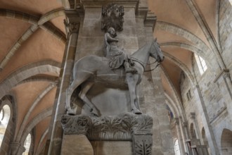 Sculpture of the Bamberg Rider, created in the first half of the 13th century, Bamberg Cathedral