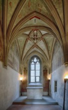 Interior view, vaulted ceiling, ceiling frescoes, ceiling painting, Sylvester Chapel, Cathedral of