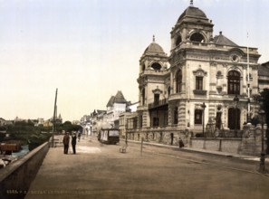 The Casino and the front of Foncillon, Royan, Nouvelle-Aquitaine, France, ca 1890, Historical,