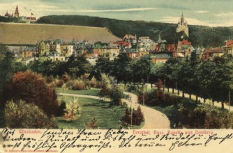 Historical postcard, picture postcard, Wiesbaden, Hesse, Germany, digitally enhanced reproduction