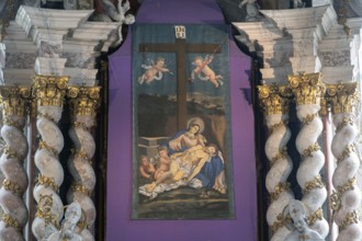 Lenten cloth, 18th century, in the Neustift monastery, Stiftstr. 1, Vahrn near Brixen, South Tyrol,