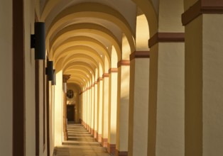 Lower Castle, arcade in the main building, Siegen, North Rhine-Westphalia, Germany, Europe