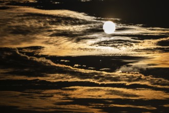 Sun behind clouds