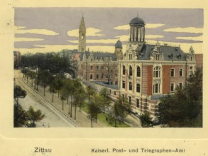 Historical postcard, picture postcard, Zittau, Saxony, Germany, digitally enhanced reproduction of