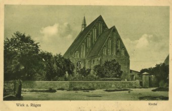 Historical postcard, picture postcard, Wiek auf Rügen, Mecklenburg-Vorpommern, Germany, digitally