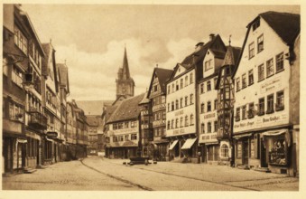 Historical postcard, picture postcard, Wertheim, Baden-Württemberg, Germany, digitally enhanced