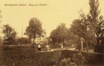 Historical postcard, picture postcard, Baltic resort Zingst, Mecklenburg-Vorpommern, Germany,
