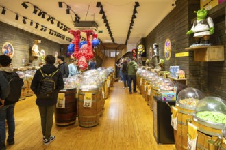 Interior of CandyLisa shop store, Rua das Flores, city of Porto, Portugal, Europe