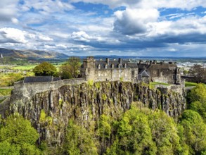 Stirling Castle from a drone, Stirling, Scotland, England, United Kingdom, Europe