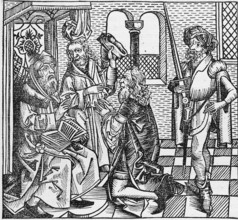 Woodcut from: Schedel'sche Weltchronik also Nürnberger Chronik, German edition, incunabulum,