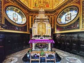 Interior view of the Chapel of Grace in Kevelaer, Lower Rhine, North Rhine-Westphalia, Germany,
