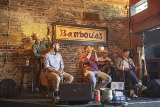 New Orleans, Louisiana - JJ & the OK's perform at Bamboula's music club on Frenchmen Street in the