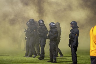 Football 3rd division, 2024/25 season, matchday 37: Waldhof Mannheim v Dynamo Dresden***Police