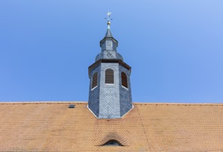Village church Fördergersdorf, exterior view, spa town Hartha, Saxony, Germany, Europe