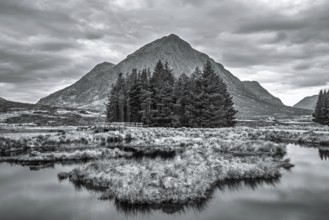 Buachaille Etive Mòr or The Buachaille, Glen Etive, Highlands, Scotland, United Kingdom, Europe