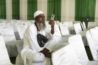 Hajj pilgrims arrives at Hajj Musafir Khana to collect Visa before leaving to the airport, in