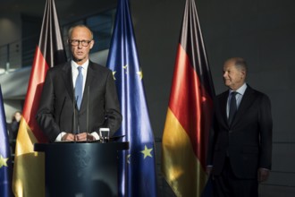 Handover of office from Olaf Scholz (SPD), former Federal Chancellor, to Friedrich Merz (CDU),