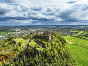 Stirling Castle from a drone, Stirling, Scotland, England, United Kingdom, Europe