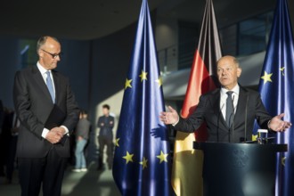 Handover of office from Olaf Scholz (SPD), former Federal Chancellor, to Friedrich Merz (CDU),
