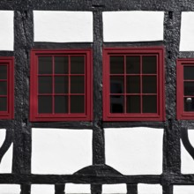 Half-timbered house, detail, Steinheim, Hanau, Hesse, Germany, Europe