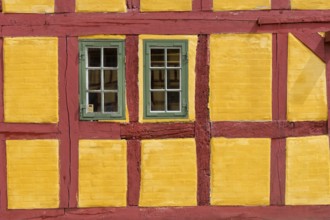 Half-timbered house, Andresens Købmandsgård or Kaufmannshof, Kerteminde, Funen, Region Syddanmark,