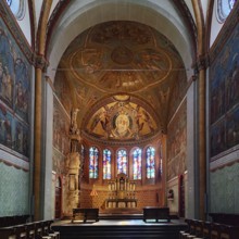 Interior view of Bonn Minster, also known as the Minster Basilica, Bonn, North Rhine-Westphalia,