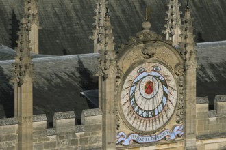 Sundial of the All Souls College in Oxford, Oxfordshire, England, UK