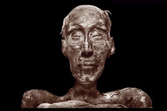 Mummy of Ramses II from the exhibition: Ramses the Great and the Gold of the Pharaohs, Cologne,