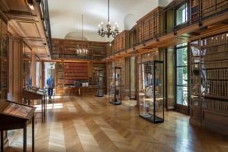 17th century library at Château de Bel?il, Baroque castle in Beloeil and residence of the princes