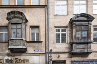 Historic Chörlein, Vordere Ledergasse 30 and 32, Nuremberg, Middle Franconia, Bavaria, Germany,