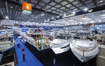 Luxury yachts, here English Princess yachts at the boot Düsseldorf trade fair, Düsseldorf, North
