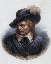 Oliver Cromwell, 1599-1658, English soldier and statesman, Historical, digitally restored