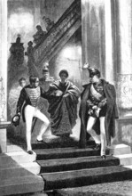 Akihito, Prince of Komatzu, and his wife Princess Arima at the Hotel Kaiserhof in Berlin, Germany,