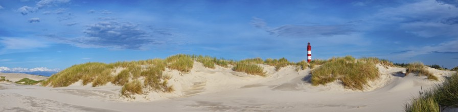 Amrum Island, landscape Germany, dune, dunes, grass, structure, shape, vegetation, lighthouse,