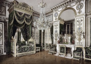 Palais de Fontainebleau. Chambre à Coucher de Napoleon I, France, c. 1890, Historic, digitally