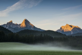 Watzmann, sunrise, Berchtesgadener Land, Upper Bavaria, Bavaria, Germany, Europe