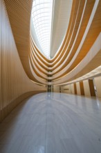 Modern interior with spiral design and elegant glass roof, UB- Recht, Zurich, Switzerland, Europe