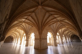 Cloister, Hieronymite monastery Mosteiro dos Jerónimos, also known as Mosteiro de Belém, Belém,