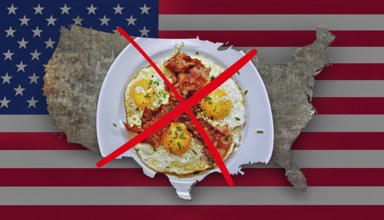 Symbolic image, USA without eggs, Joe Biden's guilt, bird flu, chaos due to America-first policy,