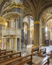 Interior view of Santa Maria Assunta Cathedral, Cremona, Province of Cremona, Italy, Europe