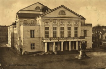 Historical postcard, picture postcard, Grand Ducal Court Theatre in Weimar, Thuringia, Germany,