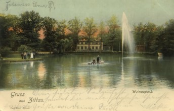 Historical postcard, picture postcard, Zittau, Saxony, Germany, digitally enhanced reproduction of