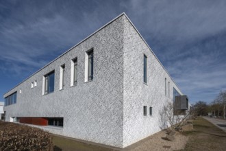 Modern office building in a new development area, Erlangen, Middle Franconia, Bavaria, Germany,