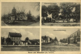 Historical postcard, picture postcard, greeting from Wünsdorf, Teltow district, Brandenburg,