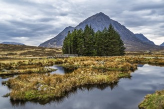 Buachaille Etive Mòr or The Buachaille, Glen Etive, Highlands, Scotland, United Kingdom, Europe