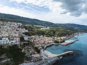 Pizzo from a drone, Calabria, Italy, Europe