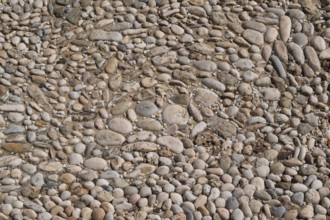 Pebble pavement, background, texture, Parikia, Paros, Cyclades, Greece, Europe